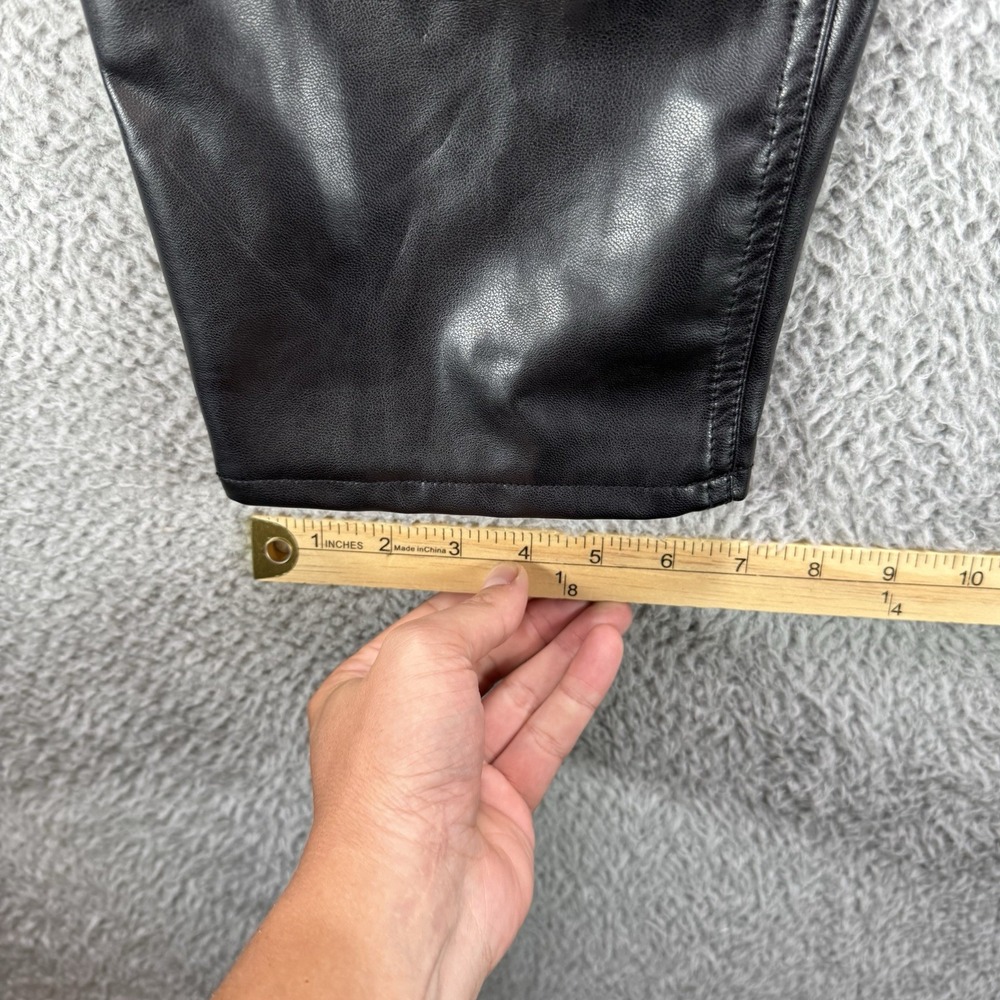 Abercrombie & Fitch Vegan Leather Pants Womens 28 6 Ankle Curve Love High Rise - Picture 4 of 11